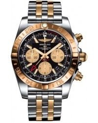 Breitling Chronomat 44 GMT  Automatic Men's Watch, Stainless Steel & Rose Gold, Black Dial, CB042012.BB86.375C