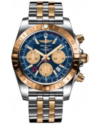 Breitling Chronomat 44 GMT  Automatic Men's Watch, Stainless Steel & Rose Gold, Blue Dial, CB042012.C858.375C