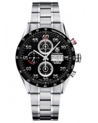 Tag Heuer Carrera  Chronograph Automatic Men's Watch, Stainless Steel, Black Dial, CV2A10.BA0796