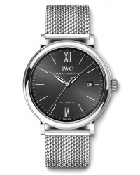 IWC Portofino  Automatic Men's Watch, Stainless Steel, Black Dial, IW356508
