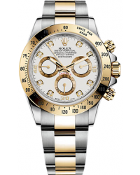 Rolex Cosmograph Daytona  Chronograph Automatic Men's Watch, 18K Yellow Gold, White & Diamonds Dial, 116523-WHT-DIA