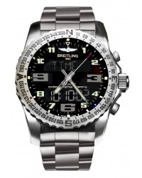 Breitling Cockpit B50  Chronograph Automatic Men's Watch, Stainless Steel, Black Dial, EB501022.BD40.176E