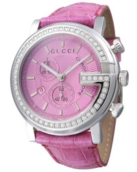 Gucci G-Chrono  Chronograph Quartz Women's Watch, Stainless Steel, Pink Dial, YA101313