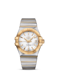 Omega Constellation  Quartz Men's Watch, 18K Yellow Gold, Silver Dial, 123.20.35.60.02.002