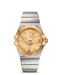 Omega Constellation  Automatic Men's Watch, 18K Yellow Gold, Champagne Dial, 123.20.38.21.08.001