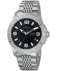 Gucci G-Timeless  Quartz Men's Watch, Stainless Steel, Black Dial, YA126218