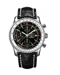 Breitling Navitimer World  Chronograph Automatic Men's Watch, Stainless Steel, Black Dial, A2432212.B726.761P
