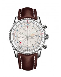 Breitling Navitimer World  Chronograph Automatic Men's Watch, Stainless Steel, Silver Dial, A2432212.G571.443X