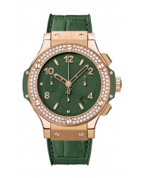 Hublot Big Bang 41mm  Chronograph Automatic Women's Watch, 18K Rose Gold, Green Dial, 341.PV.5290.LR.1104