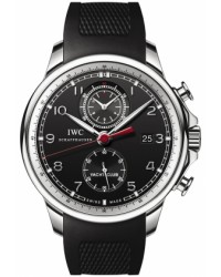 IWC Portuguese  Chronograph Automatic Men's Watch, Stainless Steel, Black Dial, IW390210
