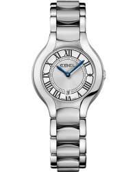 Ebel Beluga Round  Quartz Women's Watch, Stainless Steel, Silver Dial, 1216037