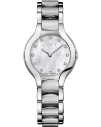Ebel Beluga Round  Quartz Women's Watch, Stainless Steel, Mother Of Pearl Dial, 1216038