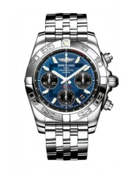 Breitling Chronomat 41  Chronograph Automatic Men's Watch, Stainless Steel, Blue Dial, AB014012.C830.378A