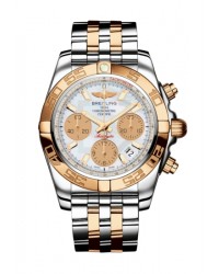 Breitling Chronomat 41  Chronograph Automatic Men's Watch, 18K Rose Gold, Mother Of Pearl Dial, CB014012.A722.378C