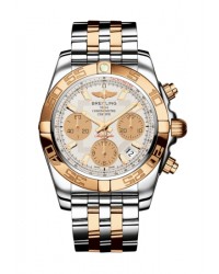 Breitling Chronomat 41  Chronograph Automatic Men's Watch, 18K Rose Gold, Silver Dial, CB014012.G713.378C