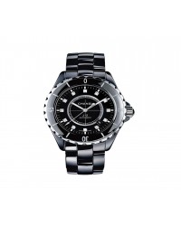 Chanel J12 Jewelry  Automatic Women's Watch, Ceramic, Black & Diamonds Dial, H1626
