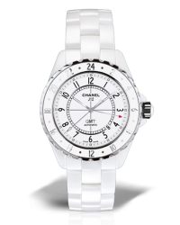 Chanel J12 GMT  Automatic Unisex Watch, Ceramic, White Dial, H2126