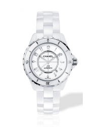 Chanel J12 Classic  Automatic Unisex Watch, Ceramic, White Dial, H2981