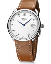 Hermes Arceau  Quartz Women's Watch, Stainless Steel, White Dial, 026852WW00