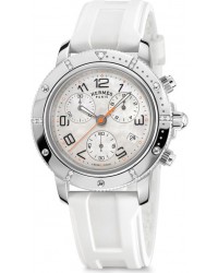 Hermes Clipper  Quartz Women's Watch, Stainless Steel, White Mother Of Pearl Dial, 035371WW00