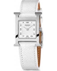 Hermes H Hour  Quartz Women's Watch, Stainless Steel, White Dial, 036700WW00
