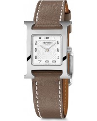 Hermes H Hour  Quartz Women's Watch, Stainless Steel, White Dial, 036709WW00