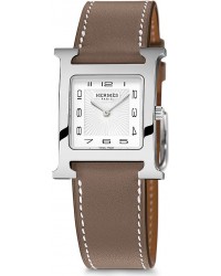 Hermes H Hour  Quartz Women's Watch, Stainless Steel, White Dial, 036796WW00