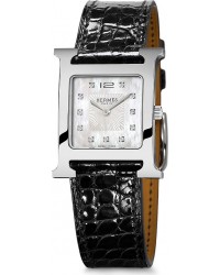 Hermes H Hour  Quartz Women's Watch, Stainless Steel, Mother Of Pearl & Diamonds Dial, 036814WW00