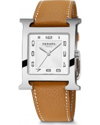 Hermes H Hour  Quartz Women's Watch, Stainless Steel, White Dial, 036831WW00