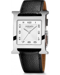 Hermes H Hour  Quartz Women's Watch, Stainless Steel, White Dial, 036832WW00