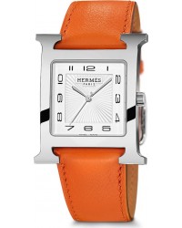 Hermes H Hour  Quartz Women's Watch, Stainless Steel, White Dial, 036834WW00