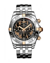 Breitling Chronomat 44  Chronograph Automatic Men's Watch, 18K Rose Gold, Black Dial, IB011012.B957.375A