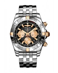Breitling Chronomat 44  Chronograph Automatic Men's Watch, 18K Rose Gold, Black Dial, IB011012.B968.375A