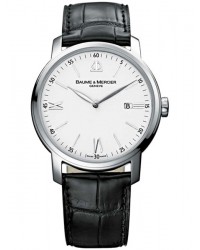 Baume & Mercier Classima  Quartz Men's Watch, Stainless Steel, White Dial, MOA08485