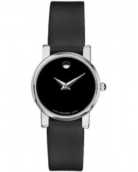 Movado Museum  Quartz Women's Watch, Stainless Steel, Black Dial, 604231