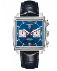 Tag Heuer Monaco  Chronograph Automatic Men's Watch, Stainless Steel, Blue Dial, CAW2111.FC6183