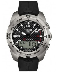 Tissot T-Touch Expert  Chronograph LCD Display Quartz Men's Watch, Stainless Steel, Black Dial, t013.420.47.202.00