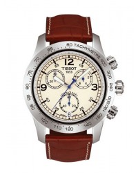 Tissot V8  Chronograph Quartz Men's Watch, Stainless Steel, White Dial, T36.1.316.72