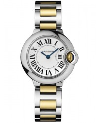 Cartier Ballon Bleu  Quartz Women's Watch, 18K Yellow Gold, Silver Dial, W69007Z3