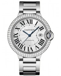Cartier Ballon Bleu  Automatic Men's Watch, 18K White Gold, Silver Dial, WE9009Z3