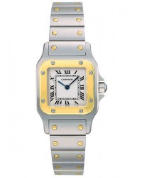 Cartier Santos Galbee  Quartz Women's Watch, 18K Yellow Gold, White Dial, W20012C4