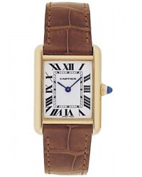 Cartier Tank Louis  Quartz Women's Watch, 18K Yellow Gold, Silver Dial, W1529856