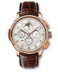 IWC Portuguese  Chronograph Automatic Men's Watch, 18K Rose Gold, White Dial, IW377402