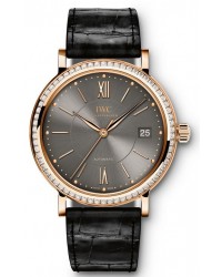 IWC Portofino  Automatic Unisex Watch, 18K Rose Gold, Grey Dial, IW458108