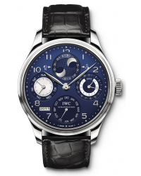 IWC Portuguese Limited Edition  Perpetual Calendar Men's Watch, 18K White Gold, Blue Dial, IW503203