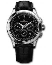 Jaeger Lecoultre Master  Chronograph Automatic Men's Watch, Stainless Steel, Black Dial, 153847N