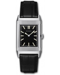Jaeger Lecoultre Reverso Grande  Manual Winding Men's Watch, Stainless Steel, Black Dial, 2788570