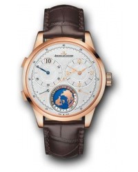 Jaeger Lecoultre Duometre  Mechanical Men's Watch, 18K Rose Gold, Silver Dial, 6062520