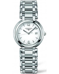 Longines PrimaLuna  Quartz Women's Watch, Stainless Steel, White Dial, L8.112.4.16.6