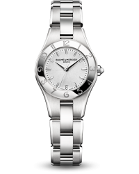 Baume & Mercier Linea  Quartz Women's Watch, Stainless Steel, Silver Dial, MOA10009